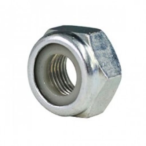 Picture of M12 X 1.5 Nyloc Nut Fine Type T DIN 985 Bzp