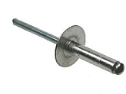 Picture of 4.8 X 10 (3/16")Large Flange Aluminium Dome Head Rivets