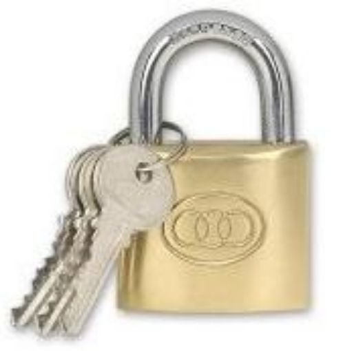 Picture of Tri-Circle 25mm Brass Padlock