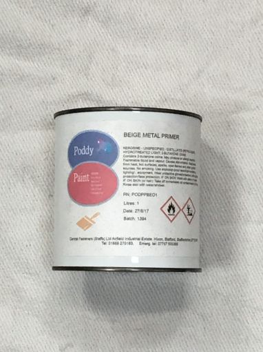 Picture of Poddy Paint Beige Metal Primer Paint 1ltr