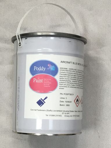 Picture of Poddy Paint Aircraft Blue Metal Top Coat Paint 5ltrs BS108