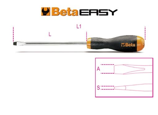 Picture of Beta 1201 0.4 x 2.5 x 50 Flat Blade Screwdriver