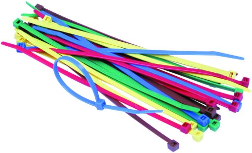 Picture of Assorted Mixed Coloured Cable Ties 4.8x200mm