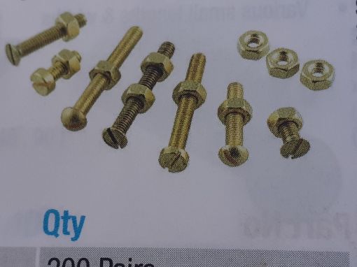 Picture of Multi Pack Brass Screw & Nuts 2BA