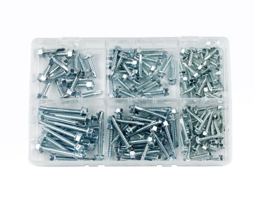 Picture of Assorted Hex Head Self Drilling Screws 10-14 (Pack 130)