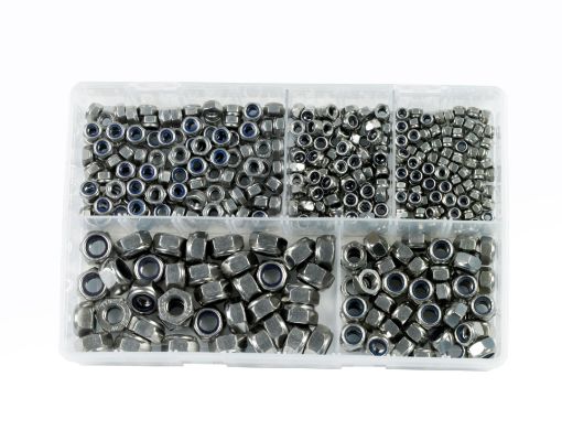 Picture of Assorted Stainless Steel Nyloc Nuts M4-10 (Pack 390)