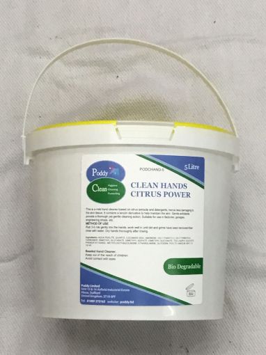 Picture of Poddy Clean - Clean Hands Citrus Power 5ltr Bucket