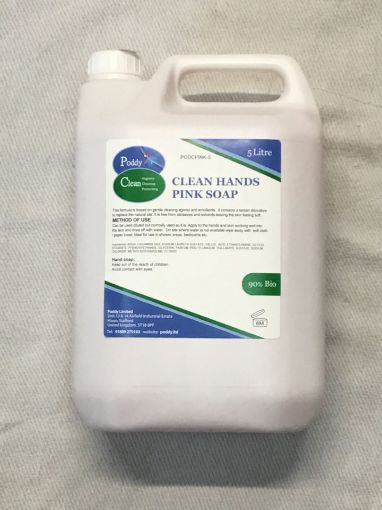 Picture of Poddy Clean - Clean Hands Pink Soap 5ltr