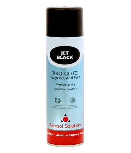 Picture of Aerosol Solution Pro-cote Jet Black Paint 500ml