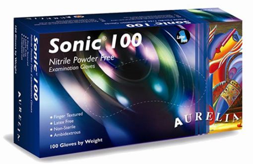 Picture of Aurelia® Sonic® Nitrile Gloves (M) Powder Free Nitrile 2.2mil Gloves