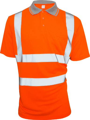 Picture of B Seen Hi Vis Orange Polo Shirt - Rail Spec. - 2XL