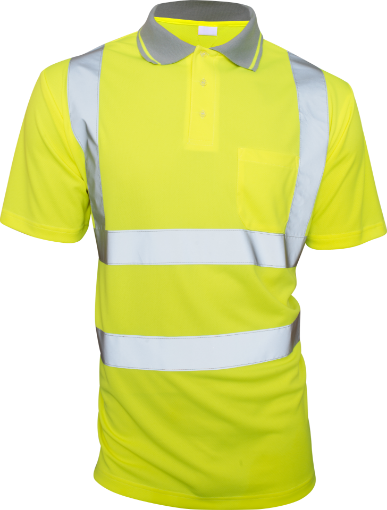 Picture of B Seen Hi Vis Yellow Polo Shirt - M