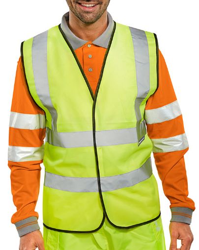 Picture of Yellow Hi Vis Waistcoat EN471 Class 2  - 5XL