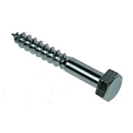 Picture of 10 x 100mm Hex Head Coachscrew DIN 571 BZP