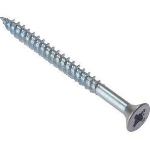 Picture of No.10 X 1 Pozi CSK Twin Fast Woodscrew Bzp