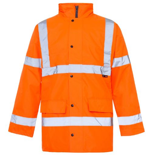 Picture of Orange High Visibility Delux Parka Jacket- 3XL