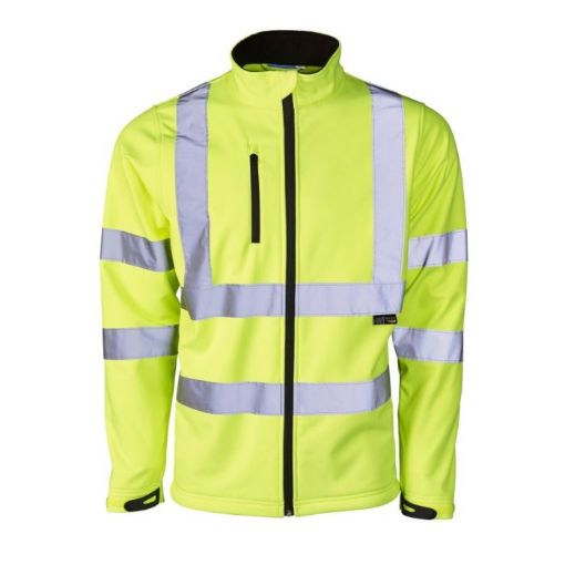 Picture of Hi-Vis Yellow Soft Shell Jacket - M