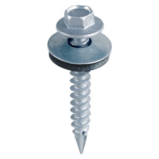 Picture of 6.3 X 25 Hex Slash Point Screws BZP For Timber with EPDM Washer