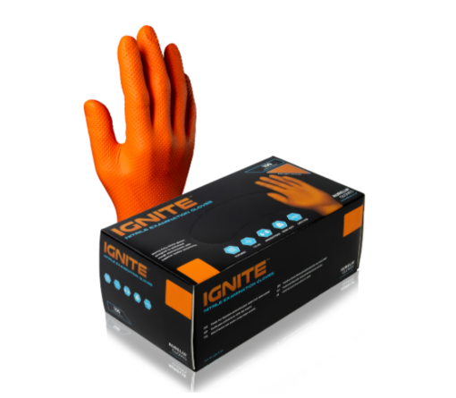 Picture of Aurelia Ignite Orange  Nitrile Gloves (XL)