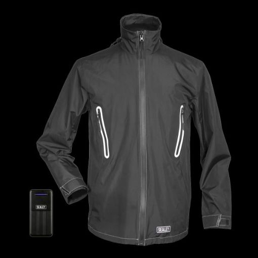 Picture of Sealey 5V Heated Rain Jacket - Medium